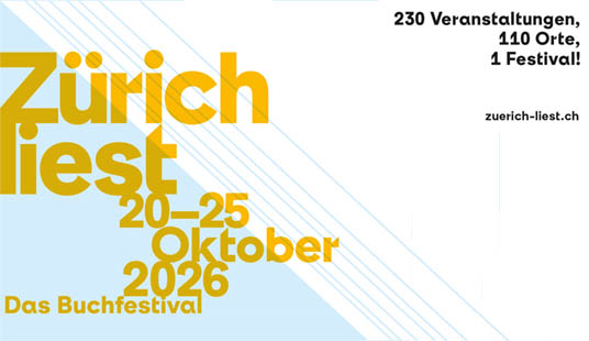 Zürich liest - 20. bis 25. Oktober 2026